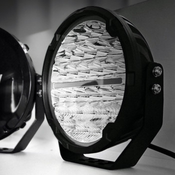 9 Inch LED Driving Lights with DRL + Hazzard - PAIR.