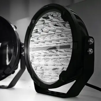 9 Inch LED Driving Lights with DRL + Hazzard - PAIR.