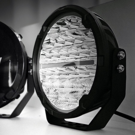 9 Inch LED Driving Lights with DRL + Hazzard - PAIR.