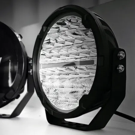 9 Inch LED Driving Lights with DRL + Hazzard - PAIR.