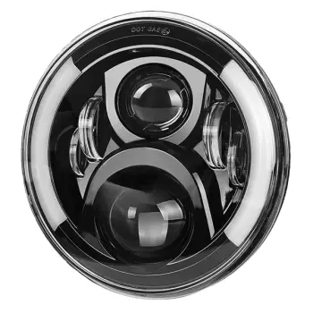 Pro Series 7 Inch LED Headlight - Quarter Halo