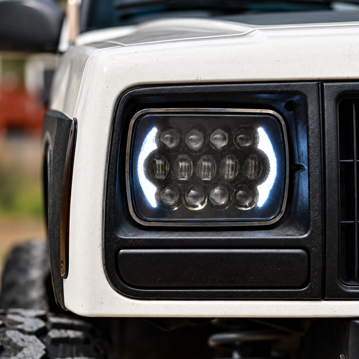 Triple Stack 5x7 Inch LED Headlight with DRL & Amber Indicator